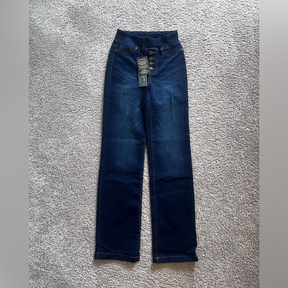 DG2 by Diane Gilman virtual straight pull-on jeans! Size XXS